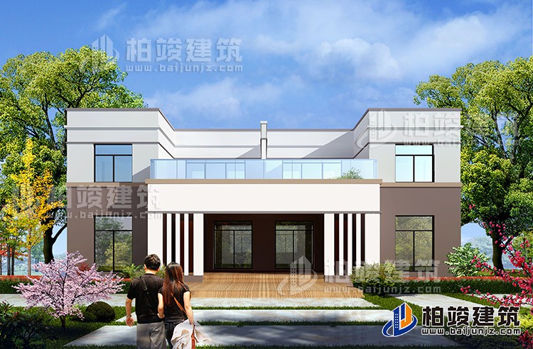 二層簡潔現(xiàn)代雙拼農(nóng)村自建別墅設計圖 施工圖紙全套BZ249-現(xiàn)代風格