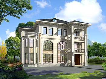 2019新農(nóng)村歐式別墅設(shè)計(jì)圖，三層自建房大氣漂亮別墅