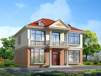 經(jīng)典戶型二層農(nóng)村小別墅設(shè)計圖，帶閣格 造價30萬內(nèi)