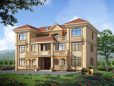 三層雙拼農(nóng)村房屋設(shè)計圖紙，全套施工圖及效果圖