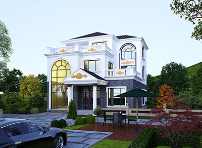 新農(nóng)村私人別墅建筑設(shè)計施工圖，全套三層別墅設(shè)計圖紙