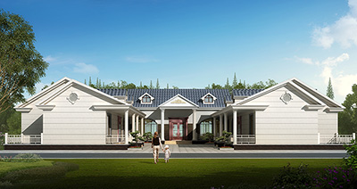 農(nóng)村豪華小自建房一層別墅設(shè)計圖紙