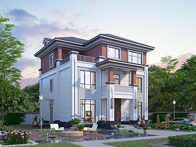 三層中式自建房設(shè)計(jì)圖BZ3696-新中式風(fēng)格